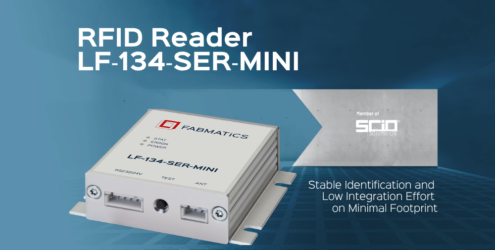 Ultrakompakter LF RFID Reader LF-134-SER-MINI für automatisierte Identifikation in platzkritischen Halbleiterfabriken